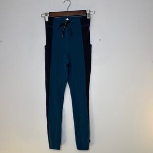 REI X Outdoor Afro Dark Teal and Black High-Waist Leggings